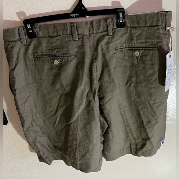Casuals Roundtree & Yorke Size 40 Waist RELAXED FIT Brown Cotton New Mens Shorts - Picture 4 of 13